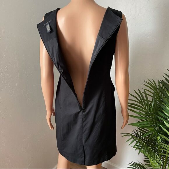 Banana Republic Black Front Pockets Sheath Dress Size 6 - Picture 10 of 11